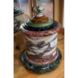 Alabaster marble pot with cover