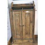 Pine cupboard with bookstand top