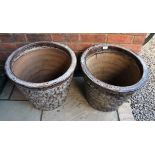 Pair of large glazed planters