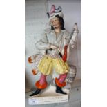 Large Staffordshire flat-back figure A/F