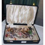 Small case of costume jewellery