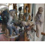 4 figurines to include Lladro & Casades