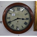 Oak wall clock G.W.R. A/F