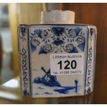 Early Delft tea caddy