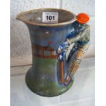 Burleighware cricketer jug