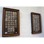 2 framed collections of cigarette cards - 'Celebrated gateways 1909'