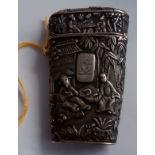 Decorative oriental etui with cartouche showing anchor