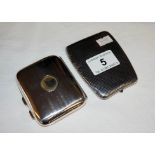 2 silver cigarette cases - Approx 162g