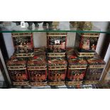 Set of 13 Oriental themed large tins