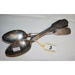 4 silver spoons - Approx 203g