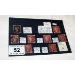 Victorian stamps to include penny black & penny reds