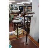 3 tier mahogany and brass plant stand