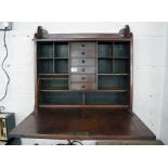 Fine mahogany wall cabinet with drawers