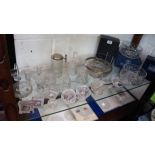 22 pieces of cut glass to include Stuart Crystal (whole shelf)