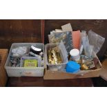 2 boxes of model making supplies etc