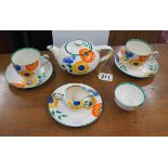 Grindley hand painted tea set (1 cup A/F)