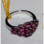 White gold pink tourmaline set ring - Estimate £70 to £100