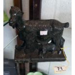 Antique marble goat figurine A/F