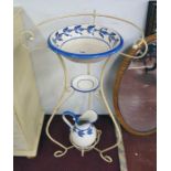 French style metal and ceramic wash stand
