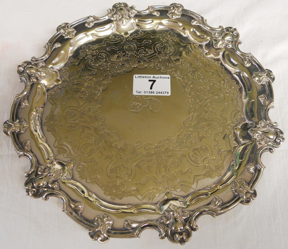 Silver plated salver