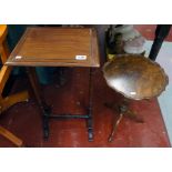 Mahogany wine and occasional tables