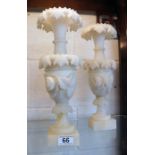 Pair of alabaster vases