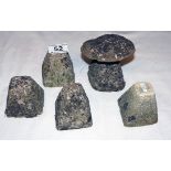 5 miniature staddle stones