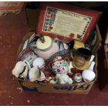 Box of collectables to include Royal Worcester