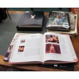 Collection of old Playboy and glamour books