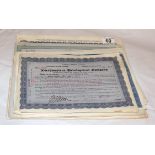 Collection of old share certificates