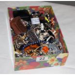 Box of costume jewellery