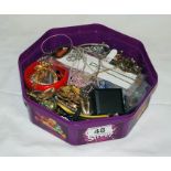 Box of costume jewellery