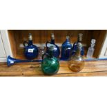 Interesting collection of old coloured glass