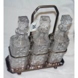 19C 3 bottle plated tantalus