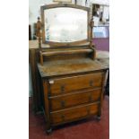 1930's oak dressing chest