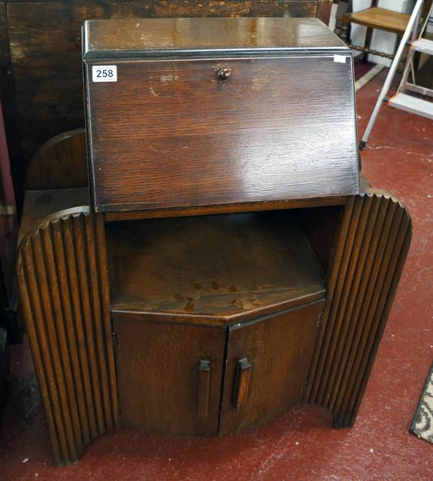 Art deco oak bureau