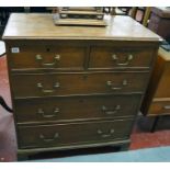 Georgian oak chest of 2 over 3 drawers