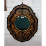 Good 19C inlaid marquetry mirror