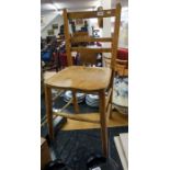 Old elm seated school chair