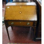 Fine Georgian oak & inlaid ladies writing desk