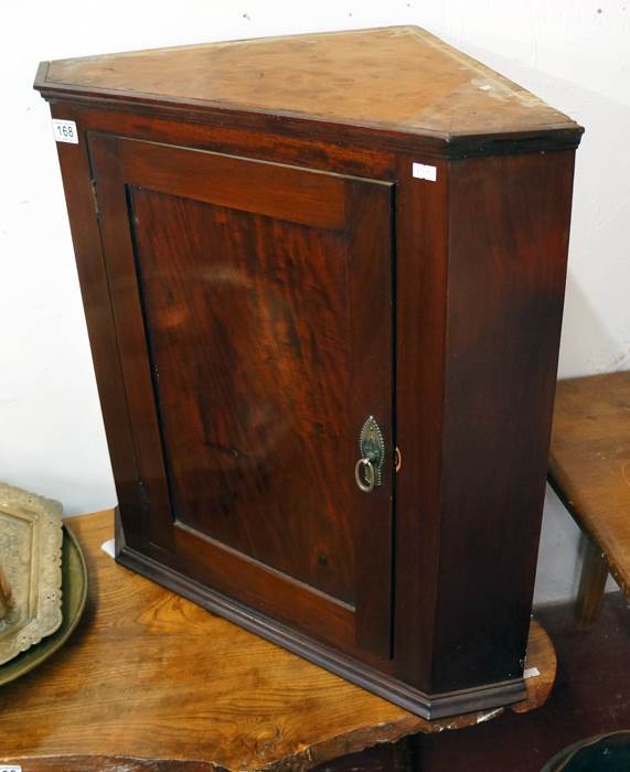Small mahogany corner cupboard