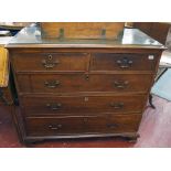 Georgian mahogany chest of 2 over 3 drawers on bracket feet