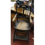 Old metamorphic child's chair