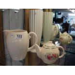 Beswick vase, Spode jug and Suzie Cooper tea pot A/F