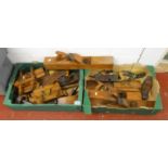 Large selection of early carpenters tools (mostly wood planes)
