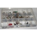 Box of assorted silver jewellery etc