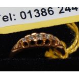 18ct gold Victorian diamond set ring