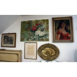 4 pictures and brass plaque