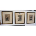 Set of 3 old zoological prints