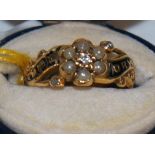 18ct gold Victorian memorial ring